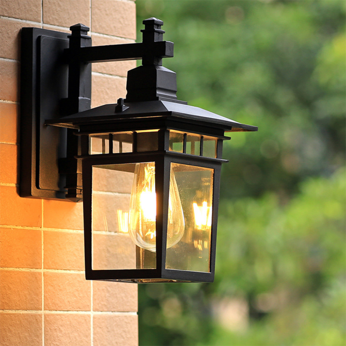 Alessio Black Deco Outdoor Wall Lamp