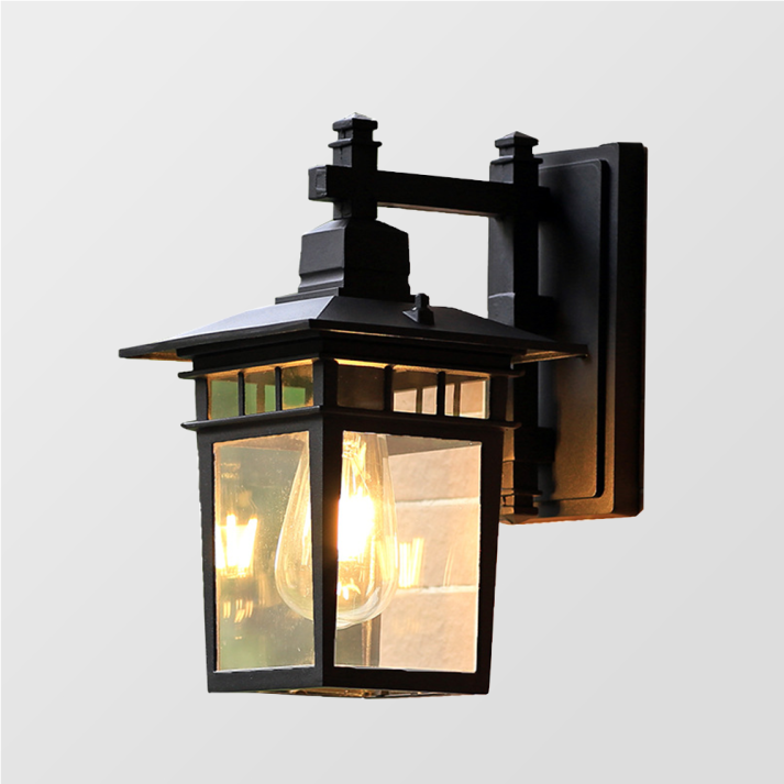 Alessio Black Deco Outdoor Wall Lamp