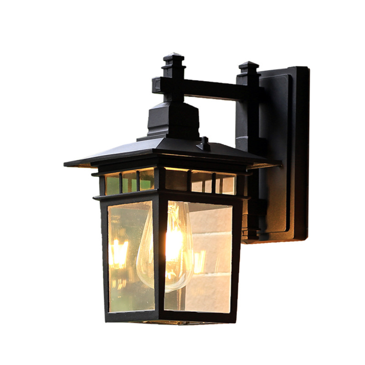 Alessio Black Deco Outdoor Wall Lamp