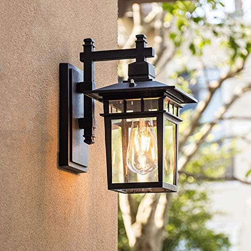 Alessio Black Deco Outdoor Wall Lamp