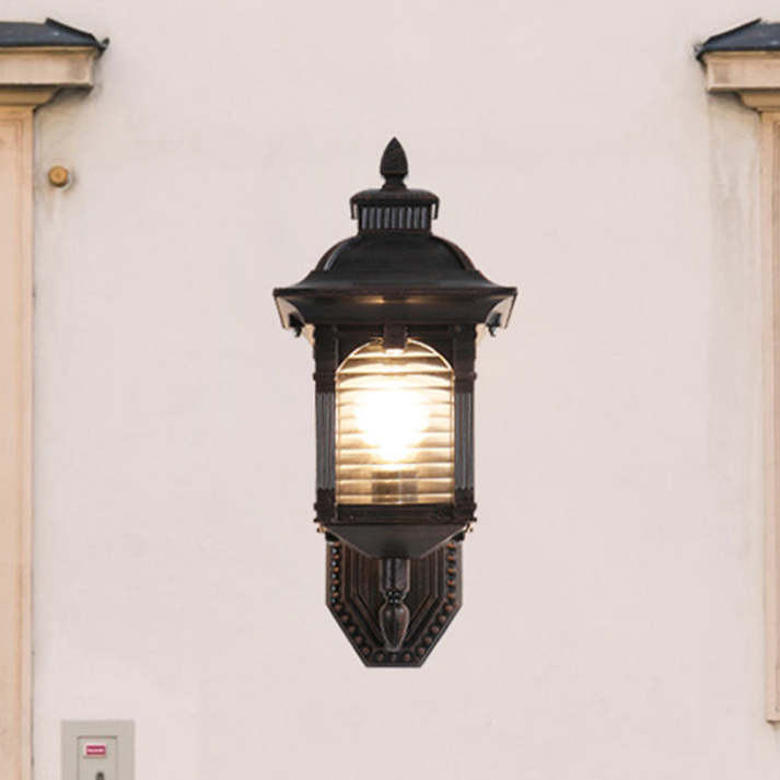Antique Glass Outdoor Wall Lamp
