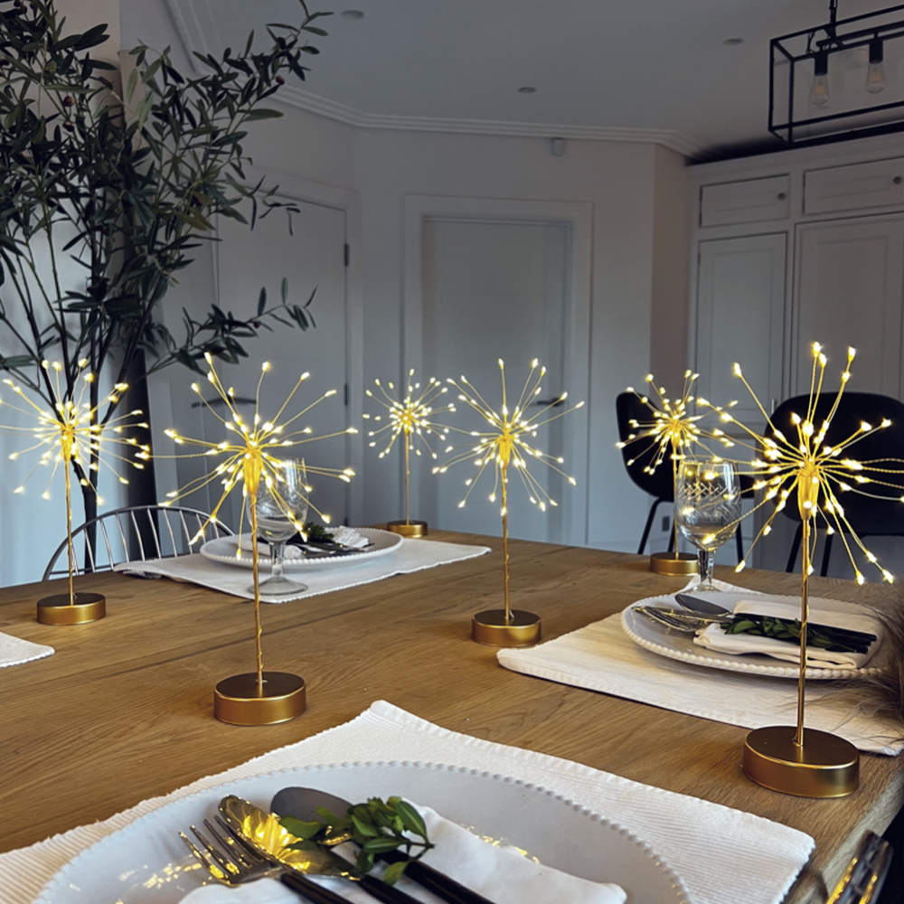 Mini Table Starburst Gold (Pack of 6)