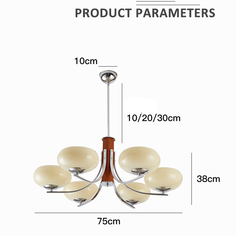 3/5 Head Bauhaus Chandelier